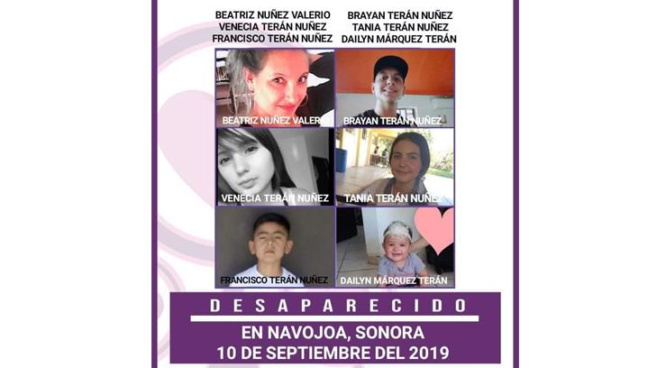 Sin rastro, desaparecen 8 integrantes de una familia en Sonora
