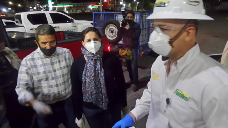 Alcaldesa acude a jornadas de sanitización  que realizan empresas fumigadoras