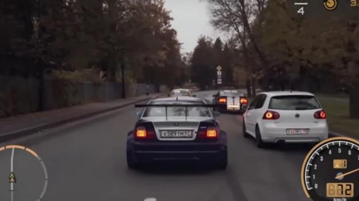 VIDEO | Así se ve un videojuego de autos en la vida real