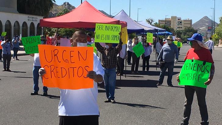 VIDEO | Frente Común de Tianguistas de Sonora realiza manifestación