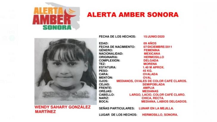 Activan Alerta Amber para localizar a la menor Wendy Sahary