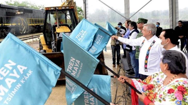López Obrador da banderazo de obra a tramo 3 del Tren Maya