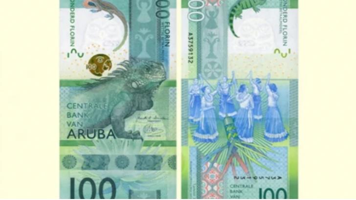 Iguana de Aruba, premiado como el billete más bonito del 2019