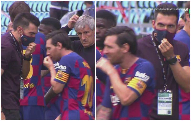 Messi y su desplante al cuerpo técnico de Quique Setién