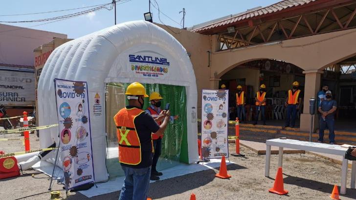 Podrían instalar un túnel sanitizante en el Mercado Municipal