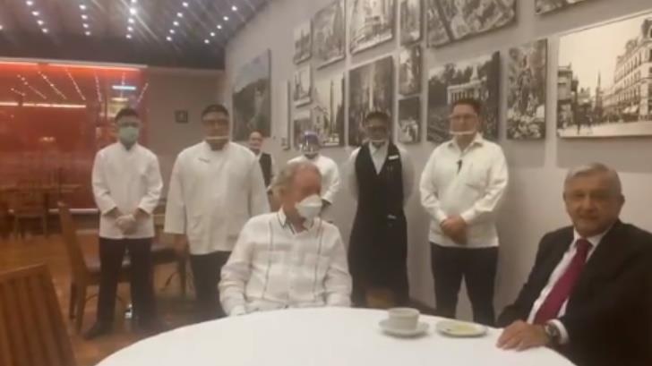 VIDEO | López Obrador agradece a dueño de restaurante no despedir a trabajadores