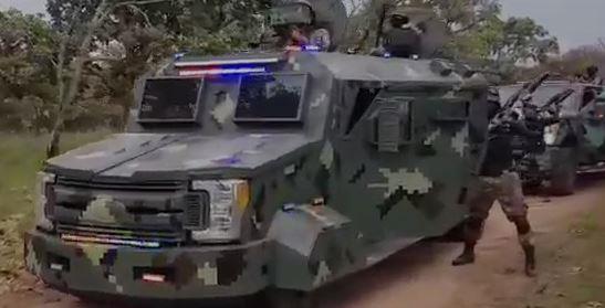 Circula video de presunto convoy de la CJNG mostrando poderío