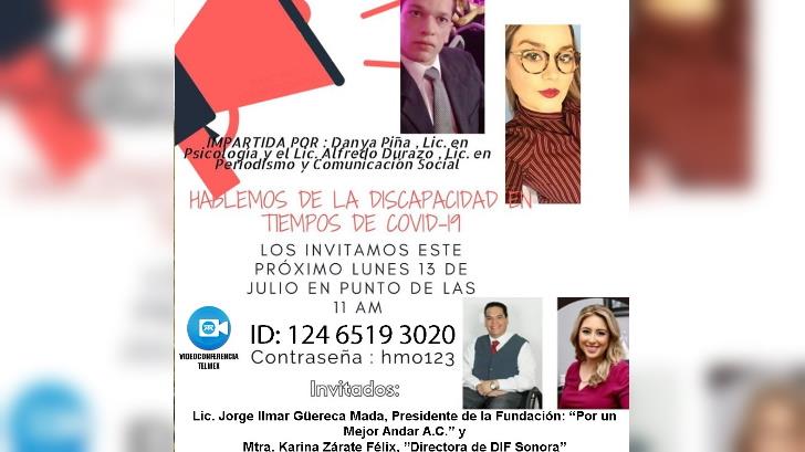 Invitan a la videoconferencia Hablemos de la Discapacidad en Tiempos de Covid-19