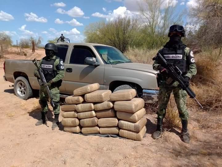 Guardia Nacional decomisa más de 90 kilos de marihuana