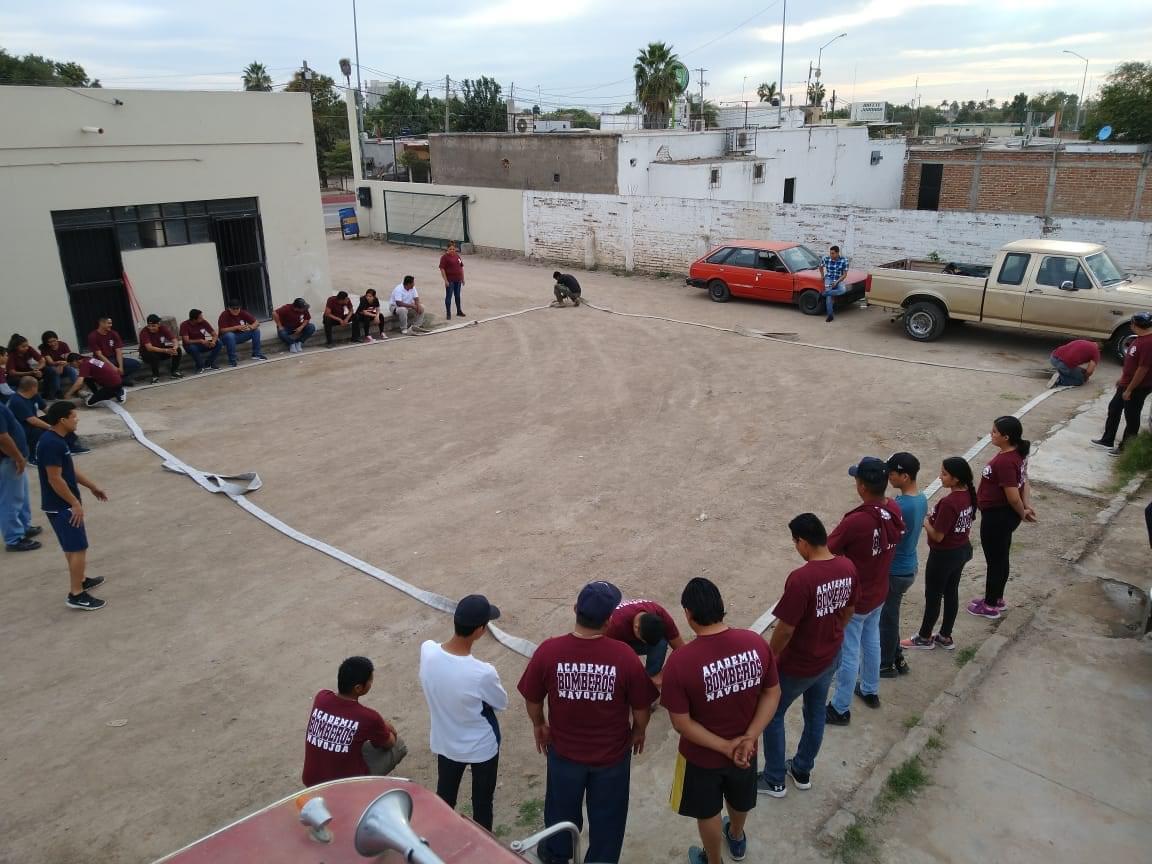 La academia de bomberos de Navojoa, suspende sus entrenamientos