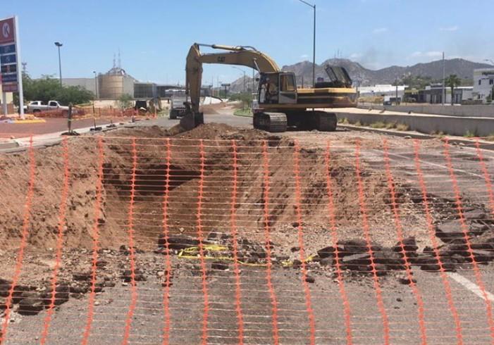 Mínimo 3 semanas más durarán las reparaciones en Paseo del Río y Olivares