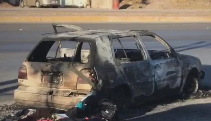 Levantan a taxista y queman su carro en Nogales