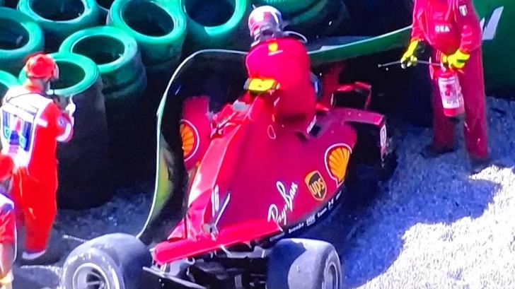 Accidente de Ferrari provoca bandera roja en el Gran Premio de Italia