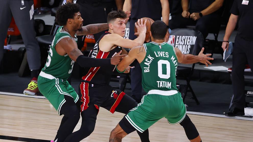 Celtics echa agua al ímpetu del Heat