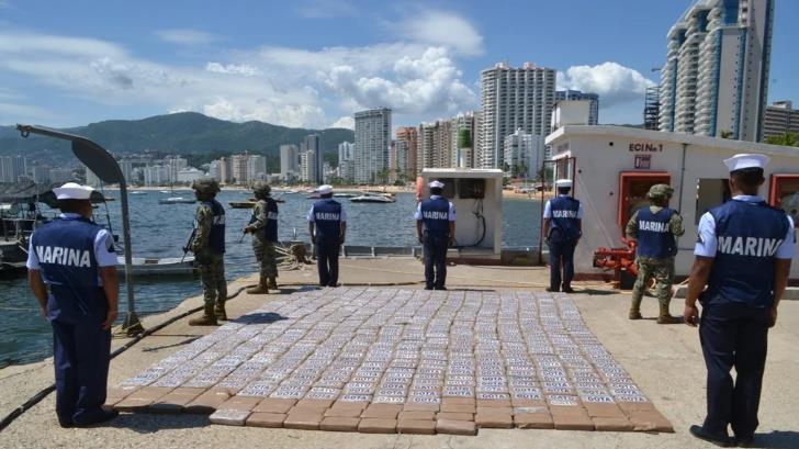 Marina incauta 4.6 toneladas de cocaína de 2019 a agosto de 2020