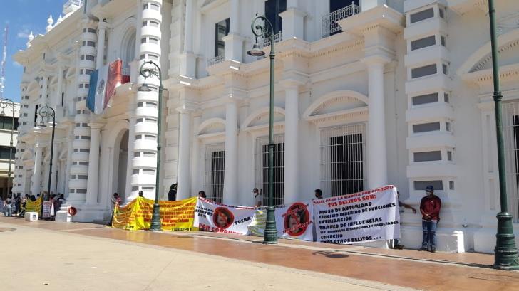 VIDEO | Indígenas Mazahuas protestan frente a Palacio de Gobierno