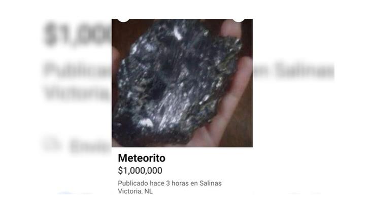 Venden supuestos restos del meteorito por Facebook en 1 mdp