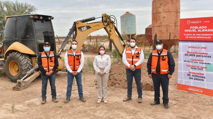 Inicia contrucción de planta de aguas residuales en el poblado Miguel Alemán