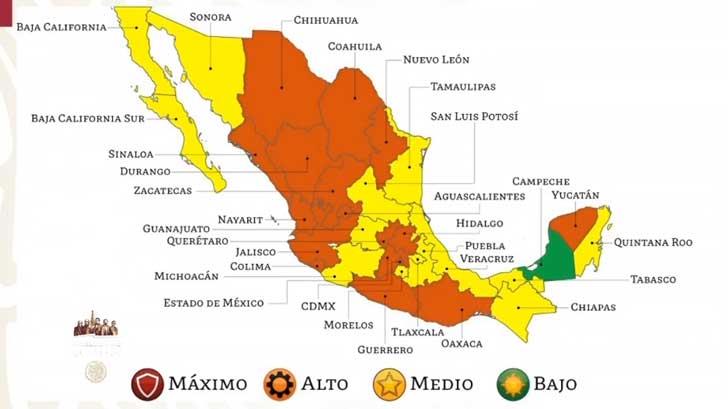 Sonora se mantiene en semáforo amarillo