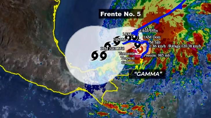 Tormenta tropical ‘Gamma’ toca tierra al Oriente de Yucatán