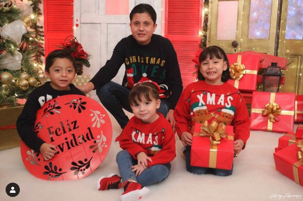 Edwin Luna y su familia inician festividades navideñas