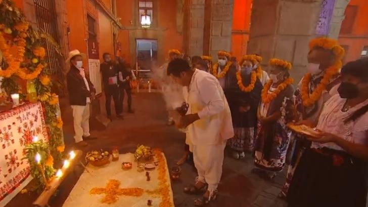 VIDEO | Realizan ceremonia tradicional nahua en Palacio Nacional