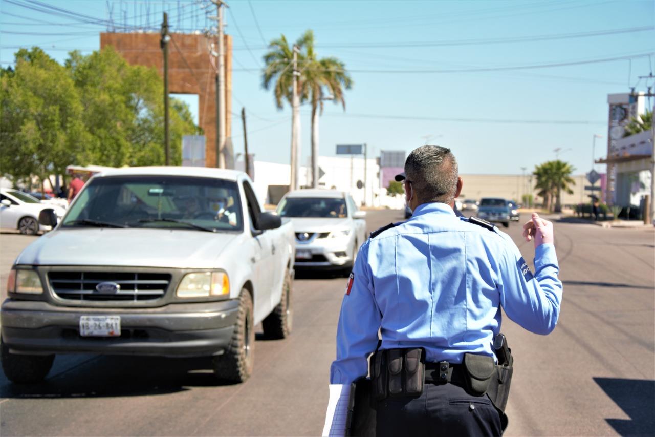 Regresa Tránsito Municipal a revisar placas vehiculares en Obregón