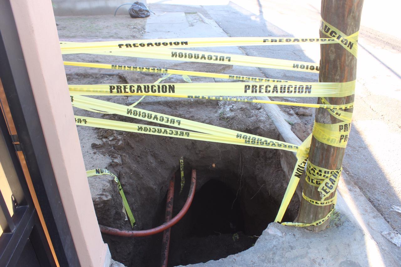Túnel descubierto en Las Lomas podría causar daños a viviendas