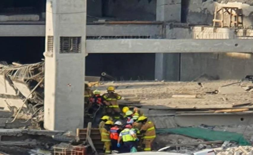 Derrumbe de construcción en Puebla deja 2 muertos