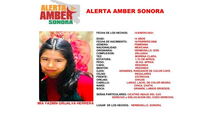 Desaparece jovencita de 14 años en la colonia Dunas de Hermosillo