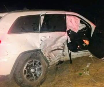 Tremendo accidente automovilístico en el Valle del Yaqui deja seis lesionados