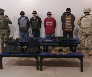 Capturan a 4 y aseguran armas y drogas en Valle del Yaqui