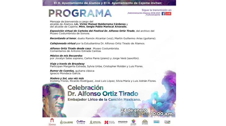 Este es el programa del 2021 para celebrar al doctor Alfonso Ortiz Tirado