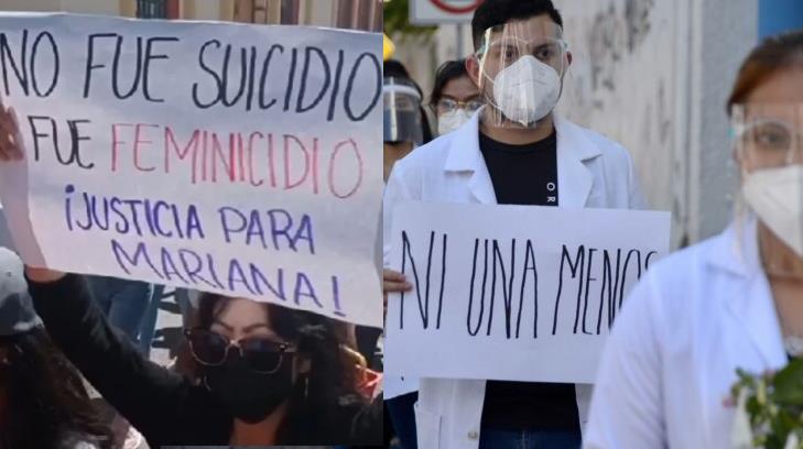 Vestidos de blanco, con flores y pancartas, exigen en marcha justicia para Mariana