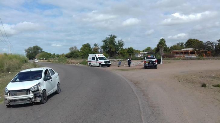 Exceso de velocidad provoca que motociclista termine lesionado en Navojoa