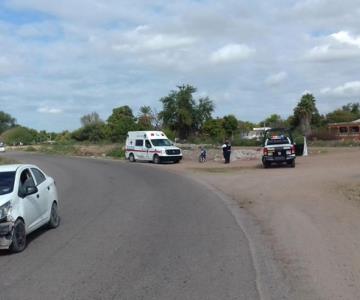 Exceso de velocidad provoca que motociclista termine lesionado en Navojoa
