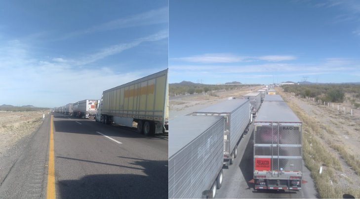 Retén en Querobabi provoca filas de 7 horas en la carretera