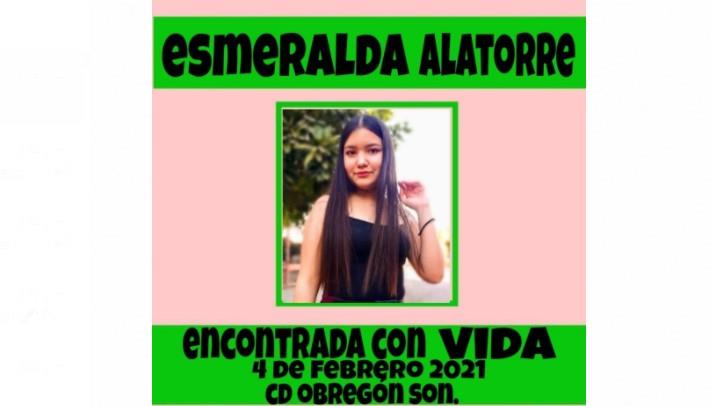 Encuentran con vida a Jessica Esmeralda; jovencita desaparecida en Obregón