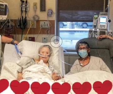 Organizan cena romántica en hospital para abuelitos graves de Covid