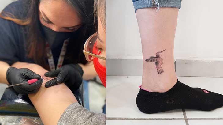 Handpoke; Carolina García tatúa punto por punto sin dolor