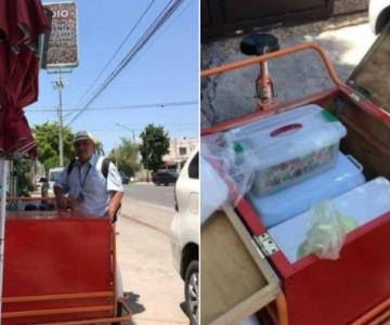 Le roban el triciclo donde vendía tamales a un ancianito en Hermosillo