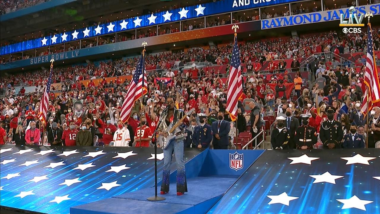 Así fue la entonación del himno estadounidense en esta edición del Super Bowl