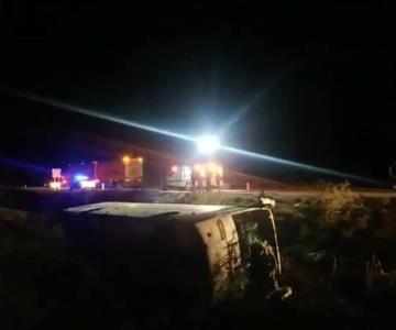 ¿Cuántos lesionados dejó el accidente del autobús en la carretera Navojoa-Mochis?