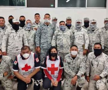 Elementos de la Guardia Nacional en Guaymas reciben capacitación de la Cruz Roja
