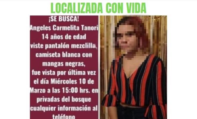 Después de 3 días termina la angustia: localizan a Carmelita, jovencita desaparecida en Hermosillo