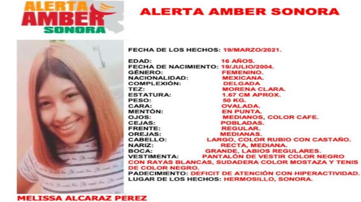 Emiten Alerta Amber por la menor Melissa Alcaraz