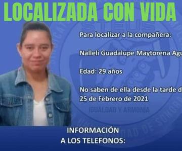 Encuentran con vida a Nalleli, mujer desaparecida en Hermosillo