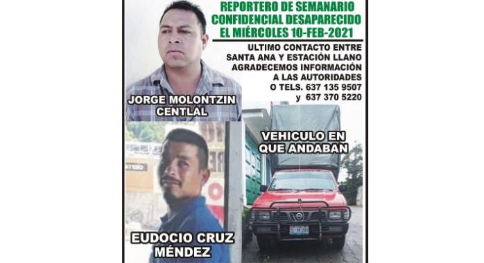 Reportan a un periodista y a su acompañante desaparecidos en Santa Ana: presumen fueron levantados