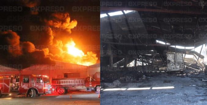 Confirman que mega incendio en bodegas de Hermosillo acabó con material del IEE