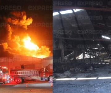 Confirman que mega incendio en bodegas de Hermosillo acabó con material del IEE